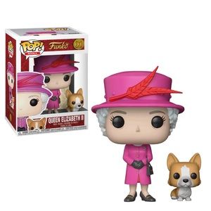 Funko Pop Royals Queen Elizabeth and Corgi 01 new fast shipping